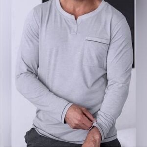 NEW Lunya Lahgo Restore long sleeve Henley Size Large